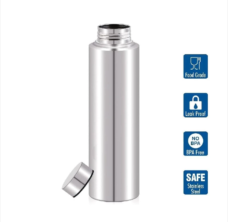 ProKart Premium Silver Stainless Steel 1 litre Water Bottle-2.webp